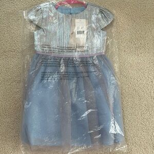 Girls 2T dress new nwt tulle lined crinoline dressy Cinderella look foil glitter